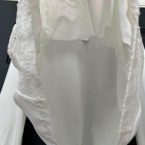 Women’s White Top Cottagecore Prairie Romantic Lacy Grandmacore Western Sz Small - Picture 5 of 12